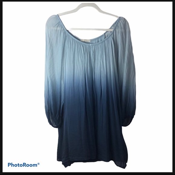 prontomoda giusy Tops - PRONTOMODA GIUSY Ombre Long Sleeve Blouse